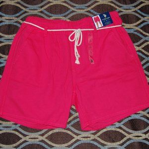 Polo, hot pink, pull on shorts